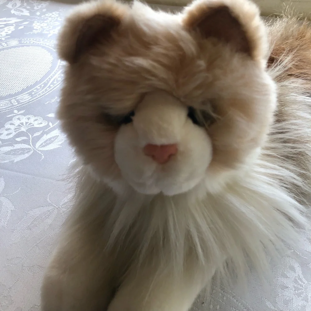 Douglas Kiki Ragdoll Cat Plush Toy Cream/Caramel Fluffy Fur Stuffed Animal